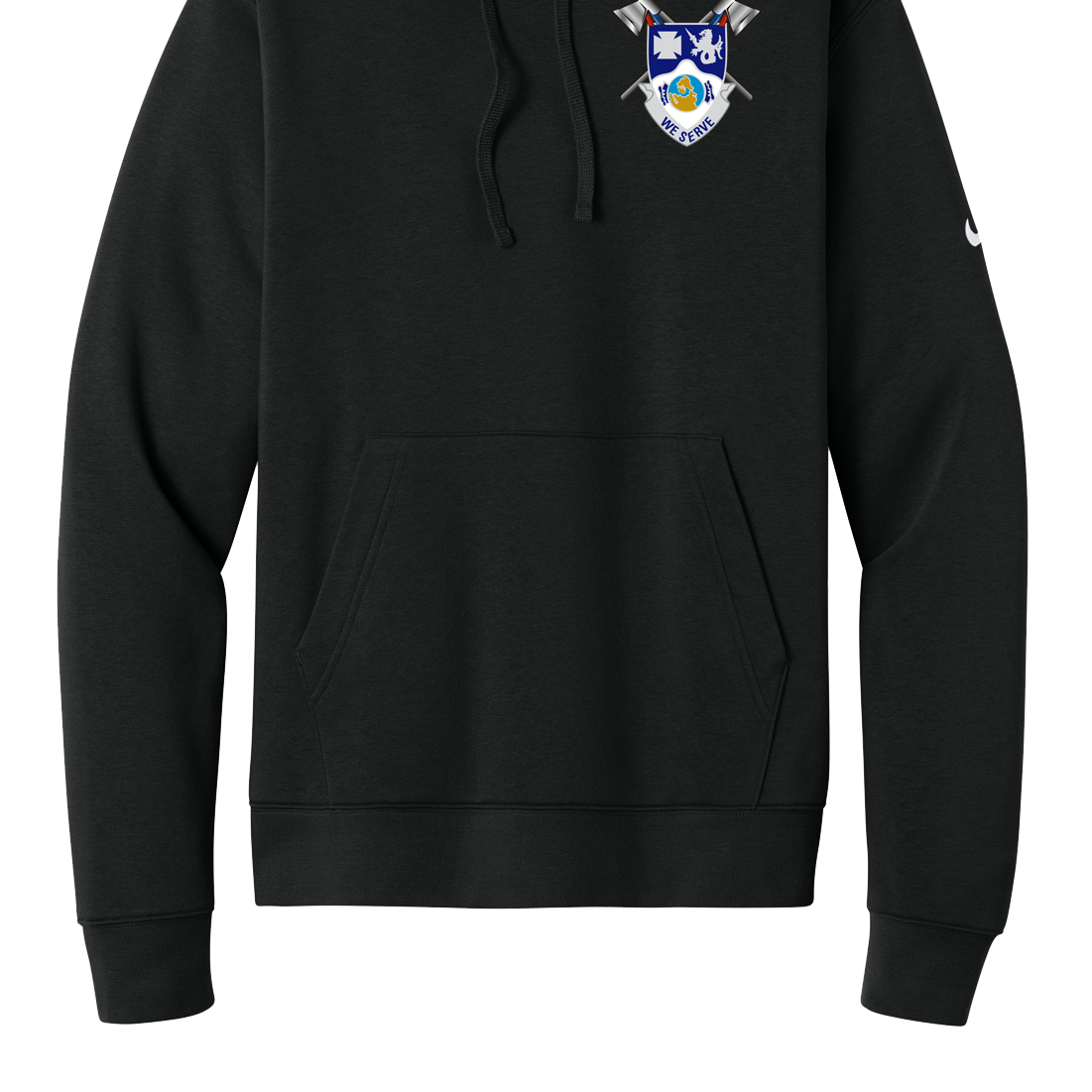 4-23 IN Crest Nike Club Fleece Sleeve Swoosh Pullover Hoodie *NOT AUTHORIZED FOR WEAR DURING PT PER I CORPS POLICY*