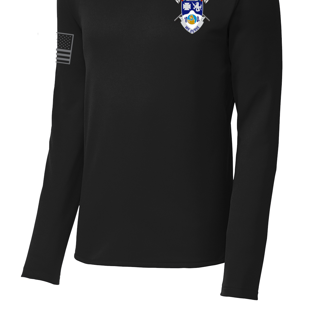 4-23 Infantry Crest Fleece Pullover Crew with Right Sleeve Flag