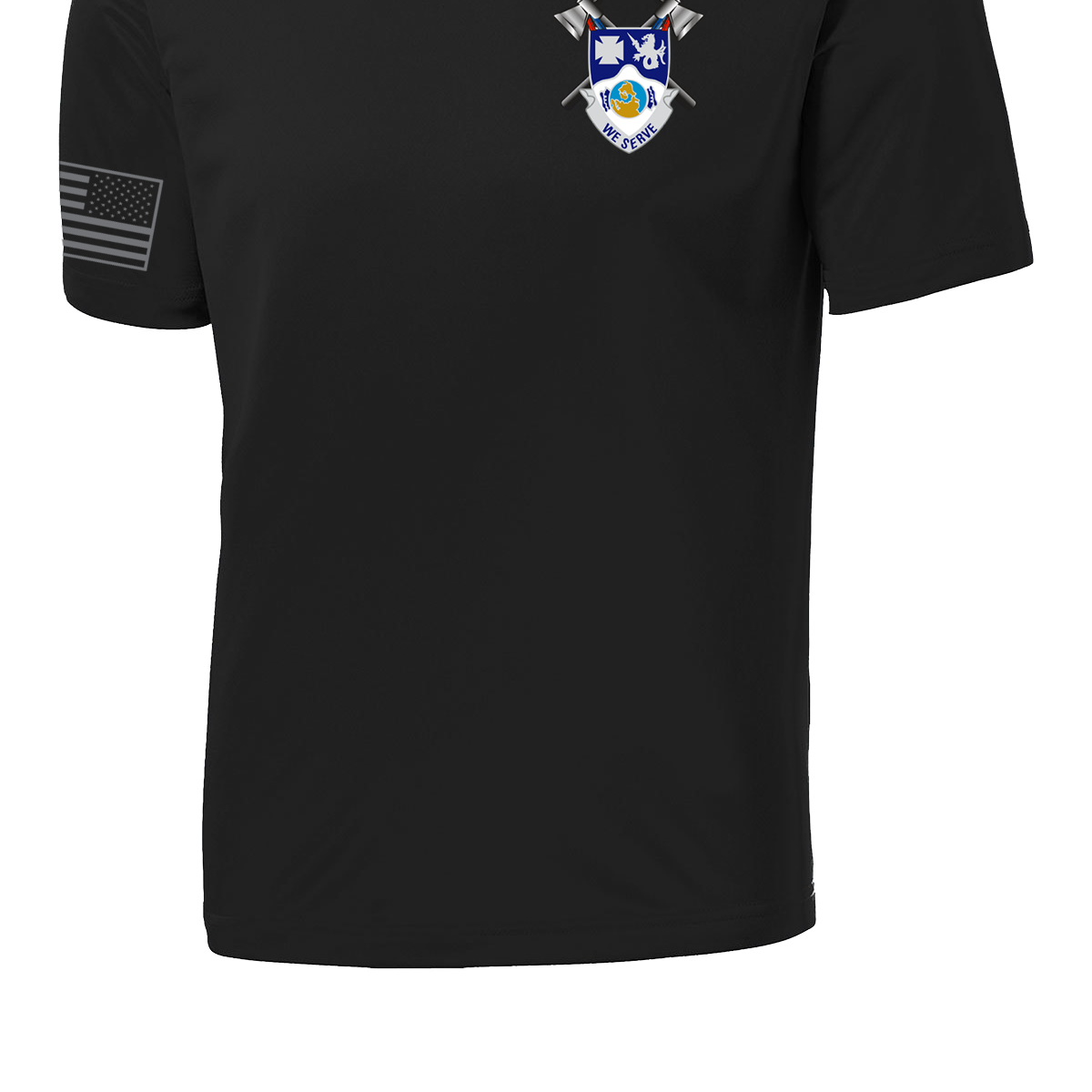 4-23 Infantry Crest Competitor Tee with Right Sleeve Flag