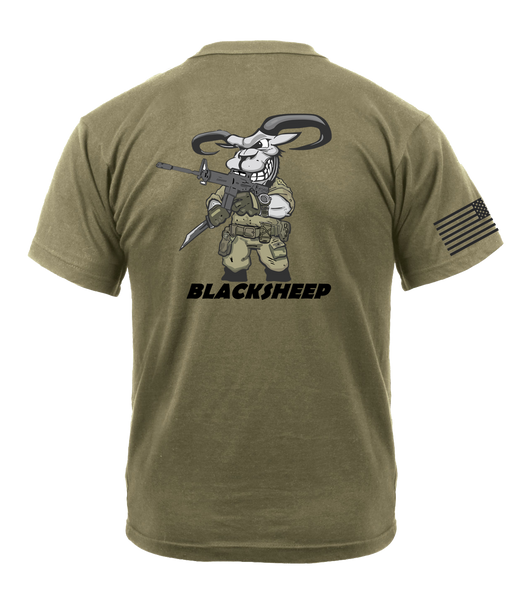 ◆as if calie◆ MILITARY LOGO PATCH TSHIRT BROWN CA25BST003B Bravo_Company_AR_670-