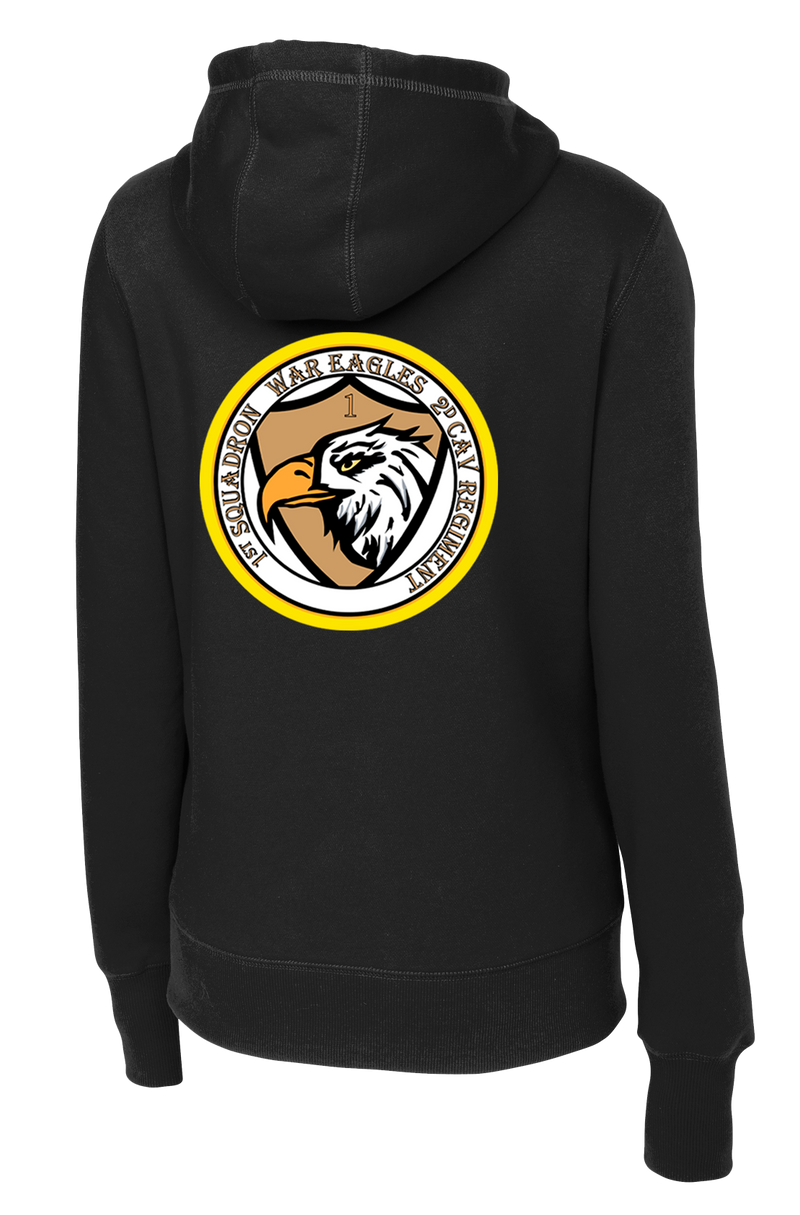 1-2 Cavalry Regiment Ladies Poly/Cotton Blend Hoodie