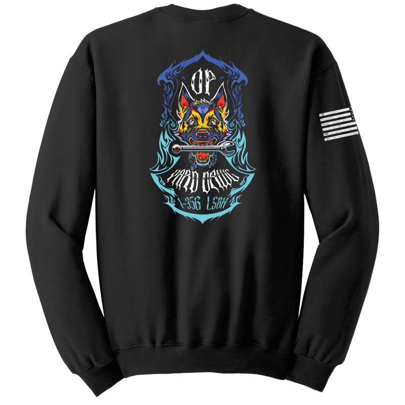 1-356th LSBN Blend Crewneck Sweatshirt with Flag on Right Sleeve