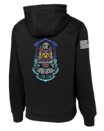 1-356th LSBN Poly/Cotton Blend Hoodie with Flag on Right Sleeve