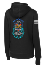 1-356th LSBN Ladies Poly/Cotton Blend Hoodie with Flag on Right Sleeve