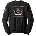 1-40th CAV Blend Crewneck Sweatshirt with 2-11 Airborne Div on the Left Sleeve