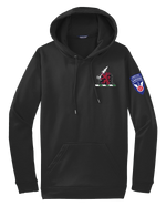 1-40th CAV with Griffin Design on Left Chest Fleece Hooded Pullover with 2-11 Airborne Div on the Left Sleeve