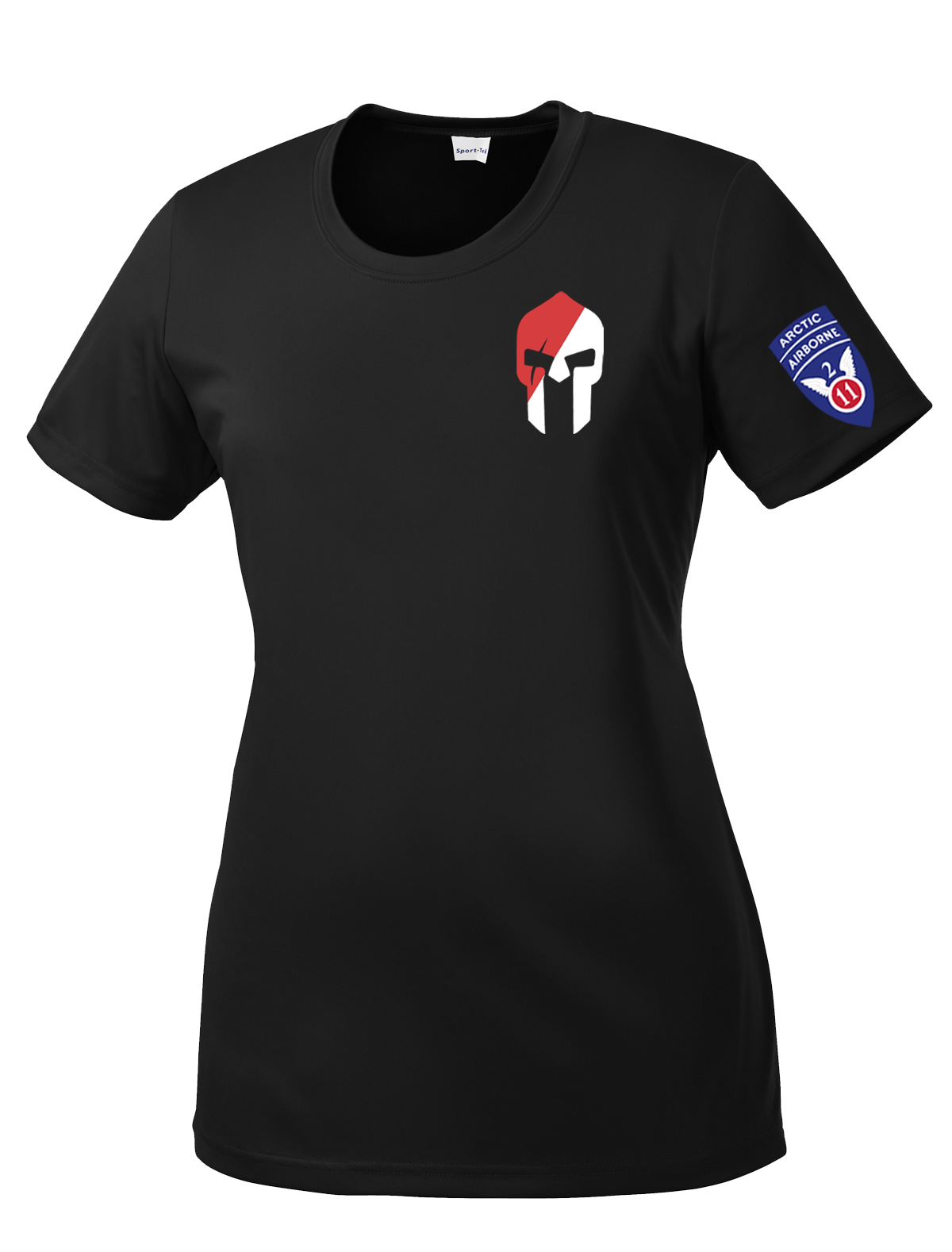 1-40th CAV Ladies Competitor Tee with 2-11 Airborne Div on the Left Sleeve