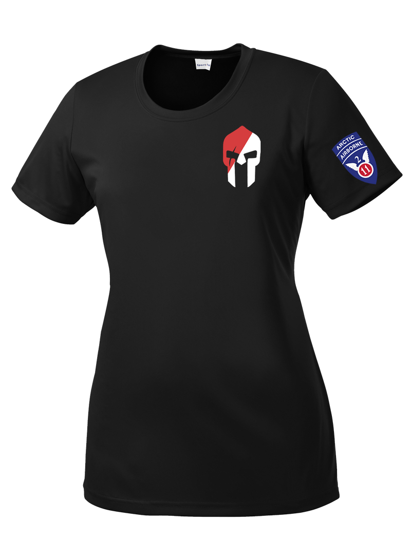 1-40th CAV Ladies Competitor Tee with 2-11 Airborne Div on the Left Sleeve