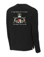 1-40th CAV with Griffin Design on Left Chest Fleece Pullover Crew with 2-11 Airborne Div on the Left Sleeve