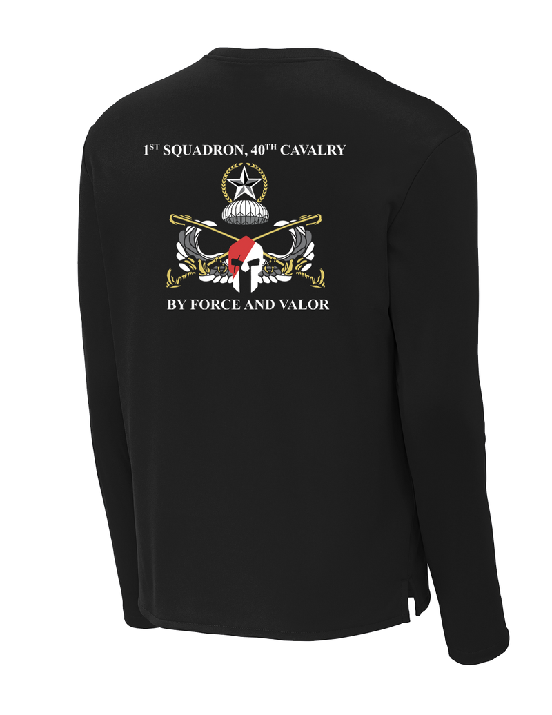 1-40th CAV with Griffin Design on Left Chest Fleece Pullover Crew with 2-11 Airborne Div on the Left Sleeve