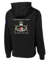 1-40th CAV Poly/Cotton Blend Hoodie with 2-11 Airborne Div on the Left Sleeve