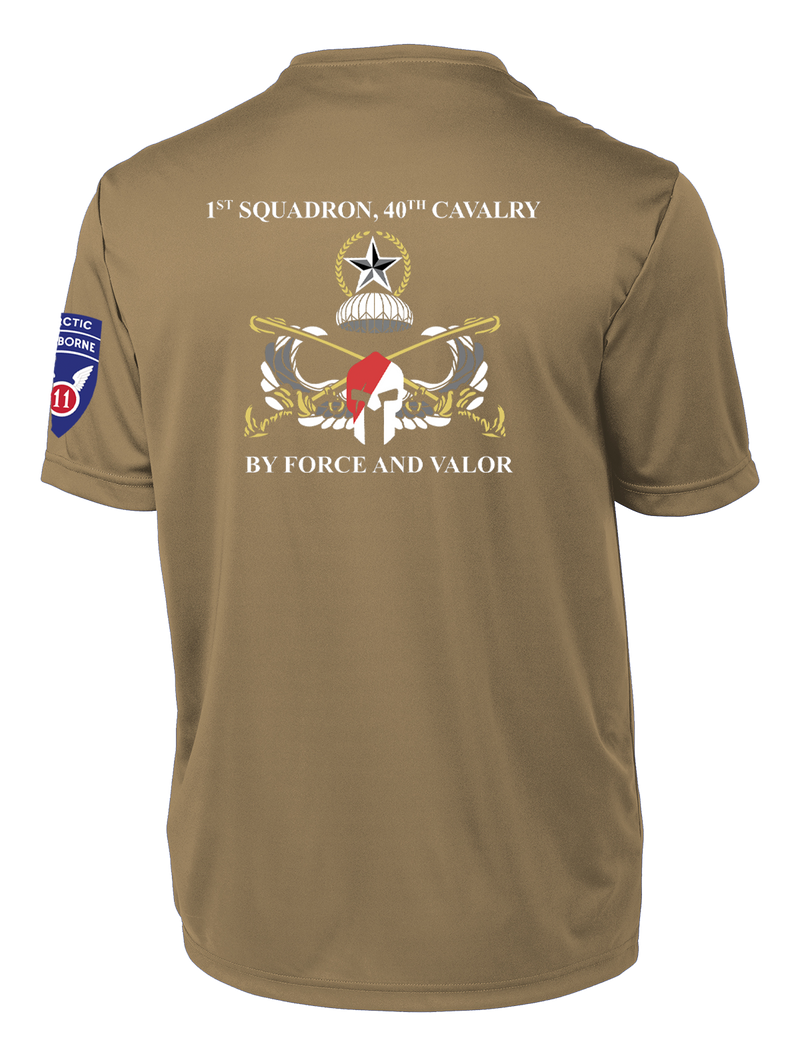 1-40th CAV Competitor Tee with 2-11 Airborne Div on the Left Sleeve