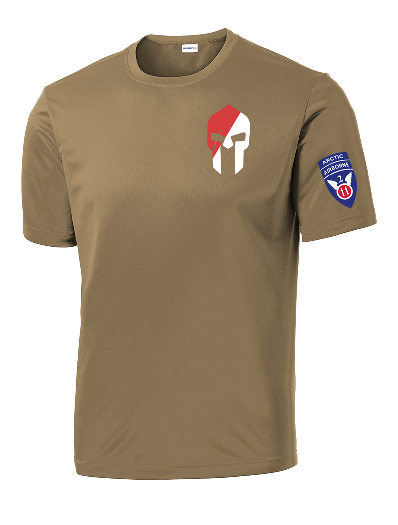 1-40th CAV Competitor Tee with 2-11 Airborne Div on the Left Sleeve