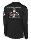 1-40th CAV Long Sleeve Competitor Tee with 2-11 Airborne Div on the Left Sleeve