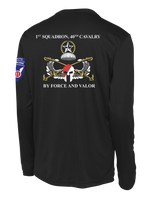 1-40th CAV Long Sleeve Competitor Tee with 2-11 Airborne Div on the Left Sleeve