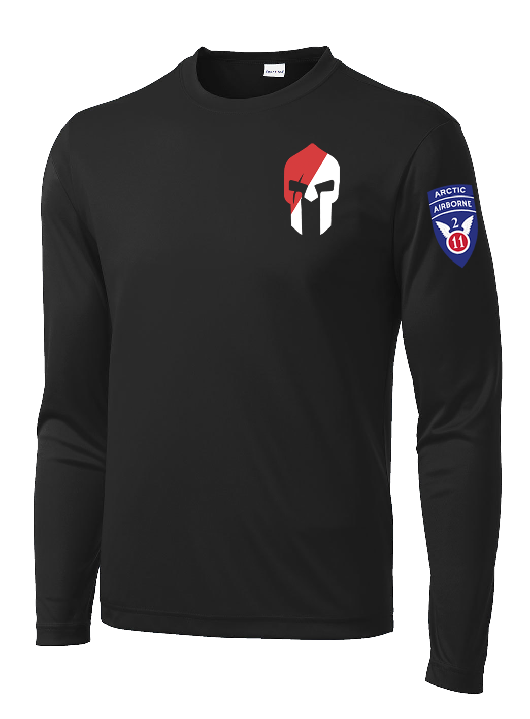 1-40th CAV Long Sleeve Competitor Tee with 2-11 Airborne Div on the Left Sleeve