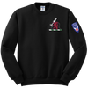 1-40th CAV with Griffin Design on Left Chest Blend Crewneck Sweatshirt with 2-11 Airborne Div on the Left Sleeve