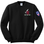 1-40th CAV with Griffin Design on Left Chest Blend Crewneck Sweatshirt with 2-11 Airborne Div on the Left Sleeve