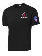 1-40th CAV with Griffin Design on Left Chest Competitor Tee with 2-11 Airborne Div on the Left Sleeve