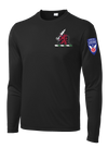 1-40th CAV with Griffin Design on Left Chest Long Sleeve Competitor Tee with 2-11 Airborne Div on the Left Sleeve