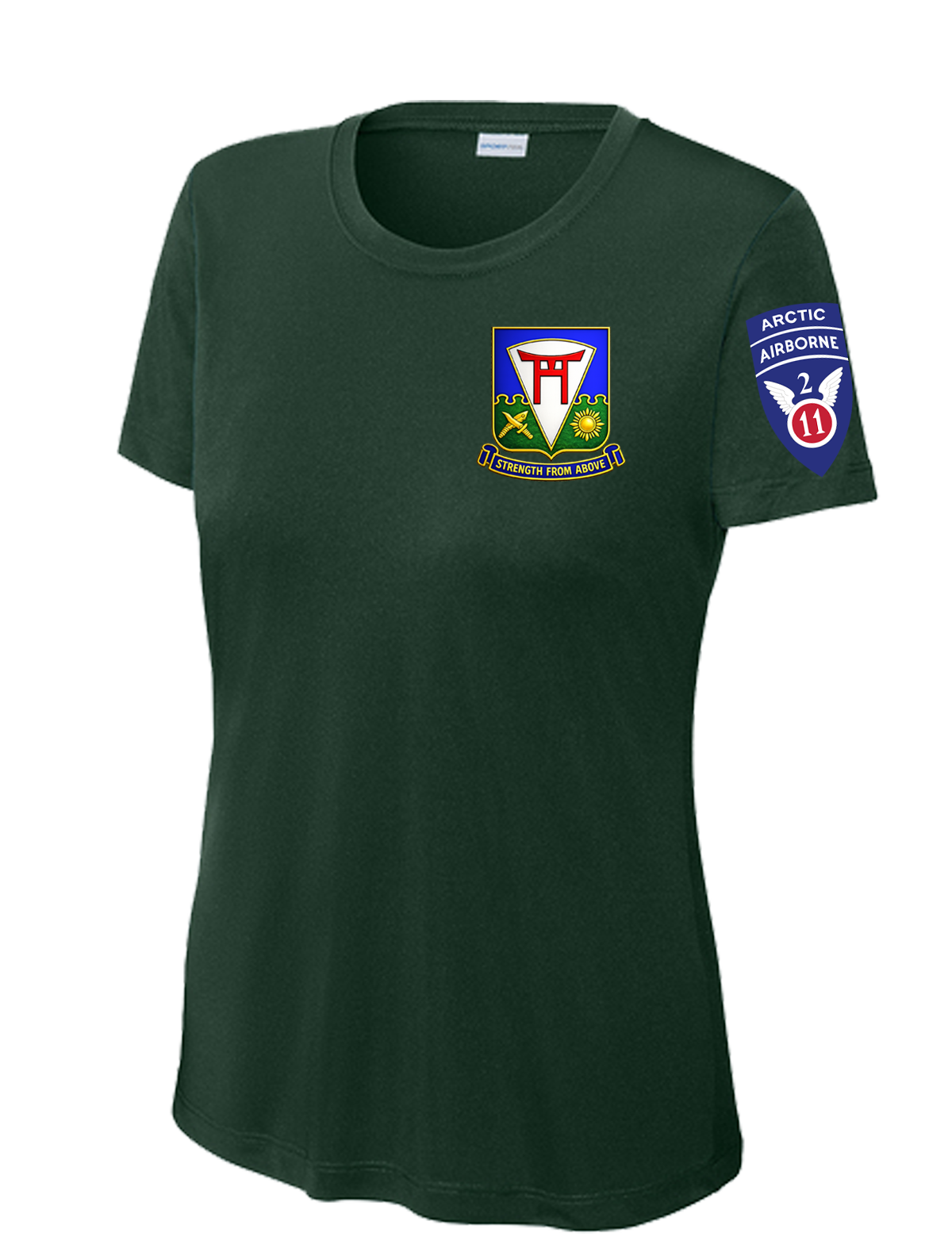 1-511 PIR Ladies Competitor Tee with Left Sleeve Print