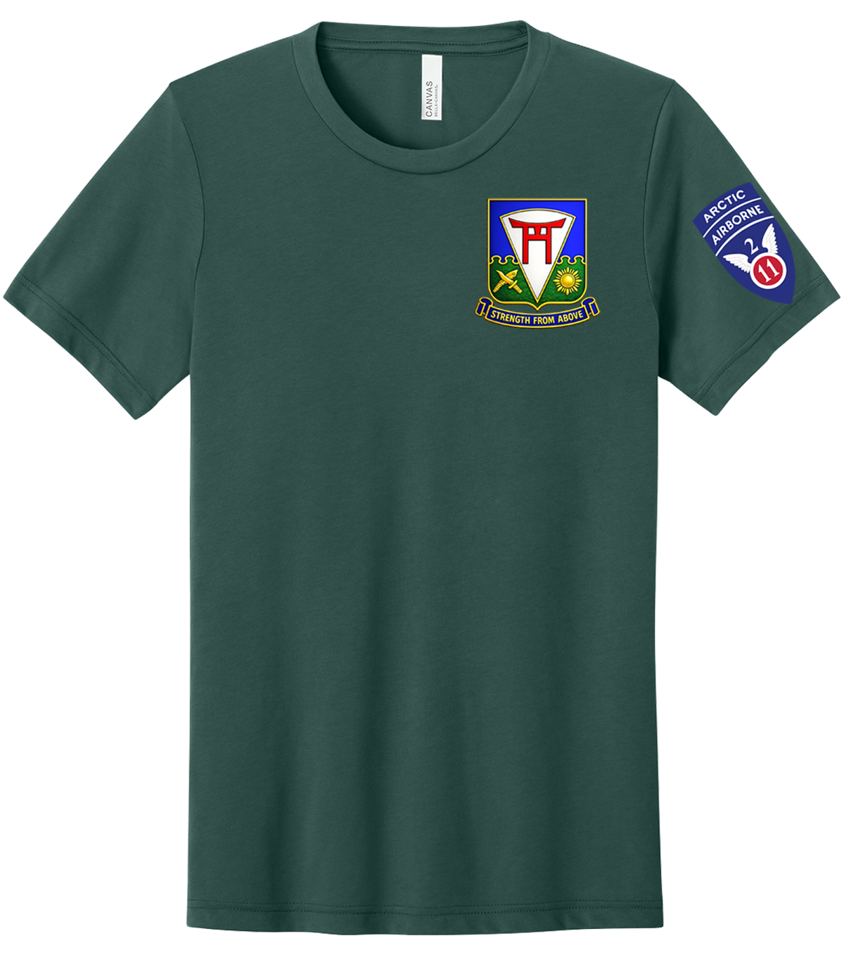 1-511 PIR Unisex Triblend Short Sleeve Tee with Left Sleeve Print