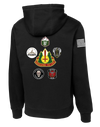 147th Field Hospital Poly/Cotton Blend Hoodie with Flag with Effects on Right Sleeve