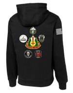 147th Field Hospital Poly/Cotton Blend Hoodie with Flag with Effects on Right Sleeve