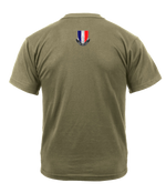 189th IN BDE AR 670-1 Coyote Brown T-Shirt with Two Sleeve Print