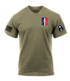 189th IN BDE AR 670-1 Coyote Brown T-Shirt with Two Sleeve Print