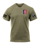 189th IN BDE AR 670-1 Coyote Brown T-Shirt with Two Sleeve Print