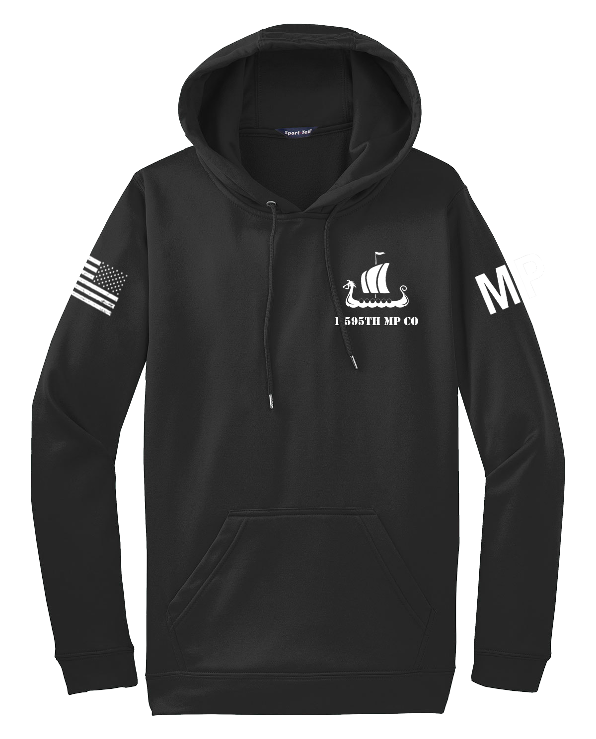1st Platoon 595th MP Fleece Hooded Pullover