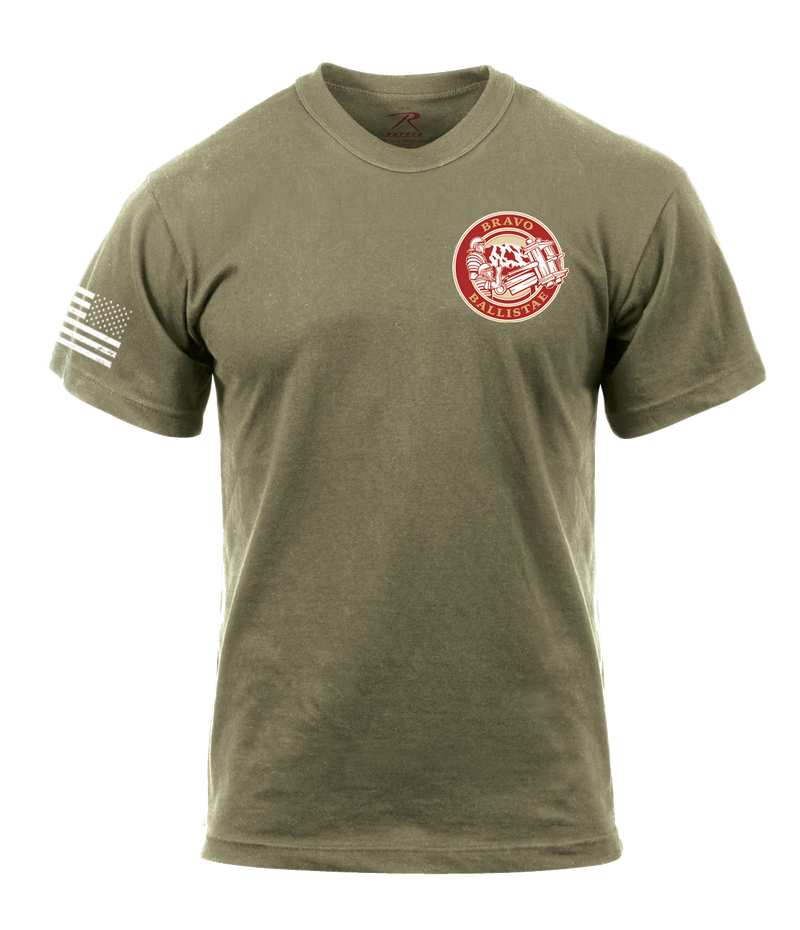 1st PLT Bravo Battery 1-51 ADA AR 670-1 Coyote Brown T-Shirt