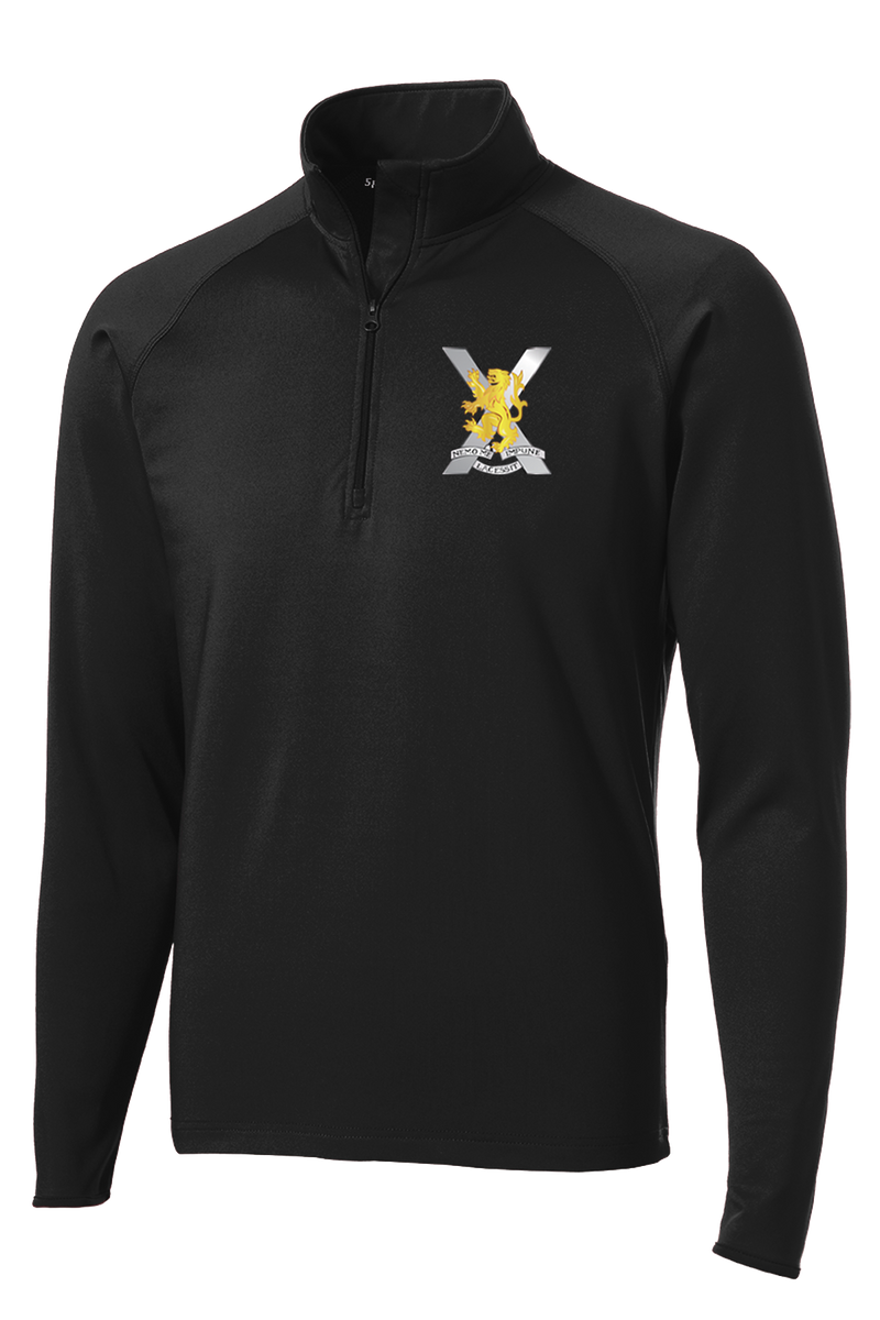 1st Platoon B Co 2-1 IN 1/2 Zip Raglan Performance Pullover with Back Design