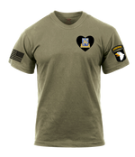 2-101 DIV MICO AR 670-1 Coyote Brown T-Shirt with Two Sleeve Print