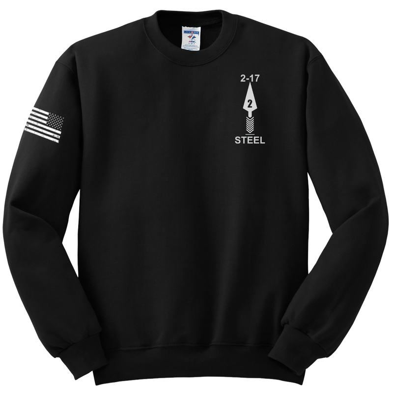 2-17 FA Blend Crewneck Sweatshirt with Right Sleeve Flag