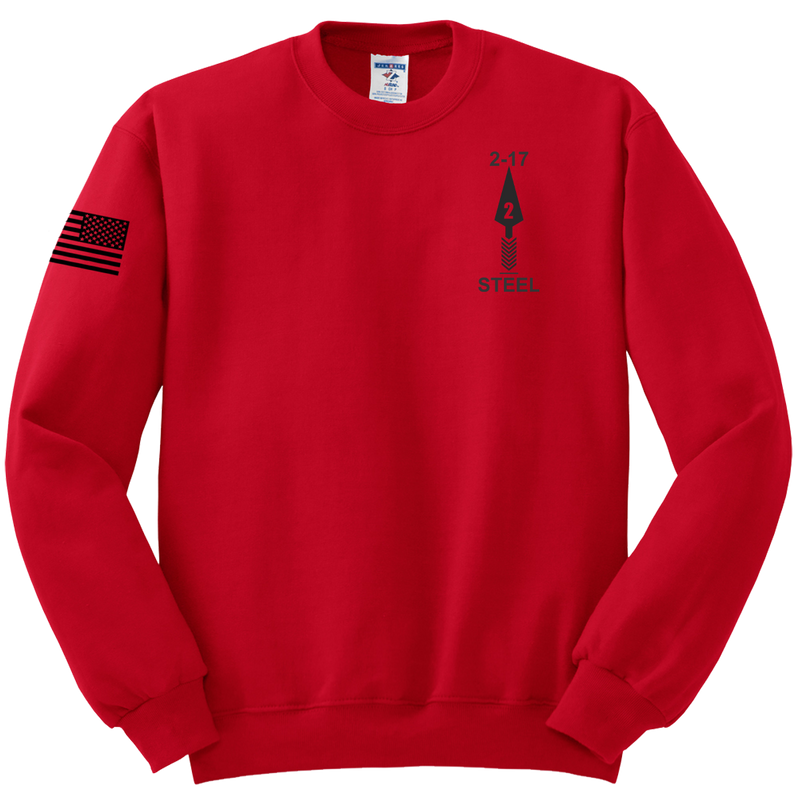 2-17 FA Blend Crewneck Sweatshirt with Right Sleeve Flag