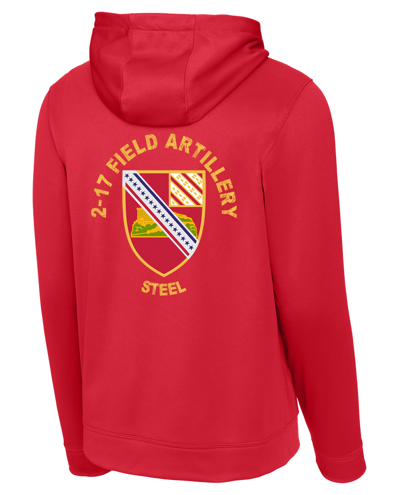 2-17 FA Fleece Hooded Pullover with Right Sleeve Flag