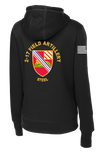 2-17 FA Ladies Poly/Cotton Blend Hoodie with Right Sleeve Flag