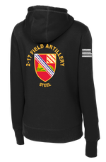 2-17 FA Ladies Poly/Cotton Blend Hoodie with Right Sleeve Flag