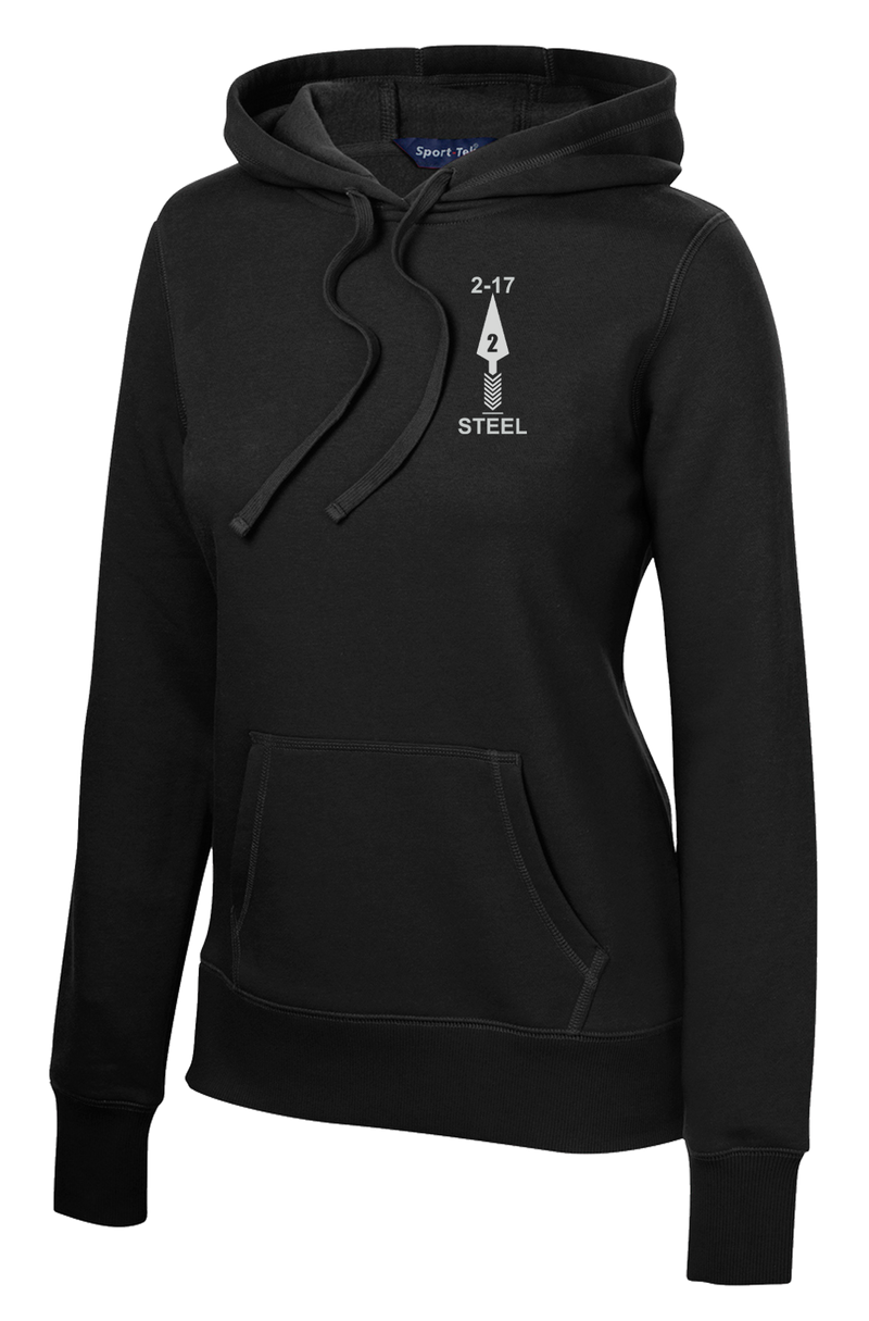 2-17 FA Ladies Poly/Cotton Blend Hoodie with Right Sleeve Flag