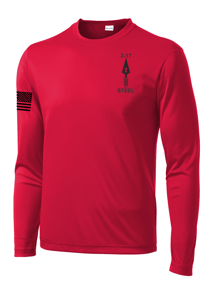 2-17 FA Long Sleeve Competitor Tee with Right Sleeve Flag