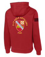 2-17 FA Poly/Cotton Blend Hoodie with Right Sleeve Flag