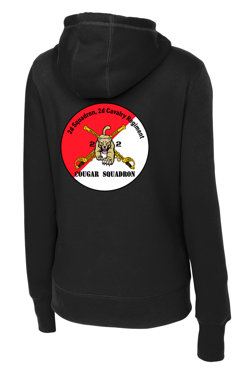 2-2 Cavalry Regiment Ladies Poly/Cotton Blend Hoodie