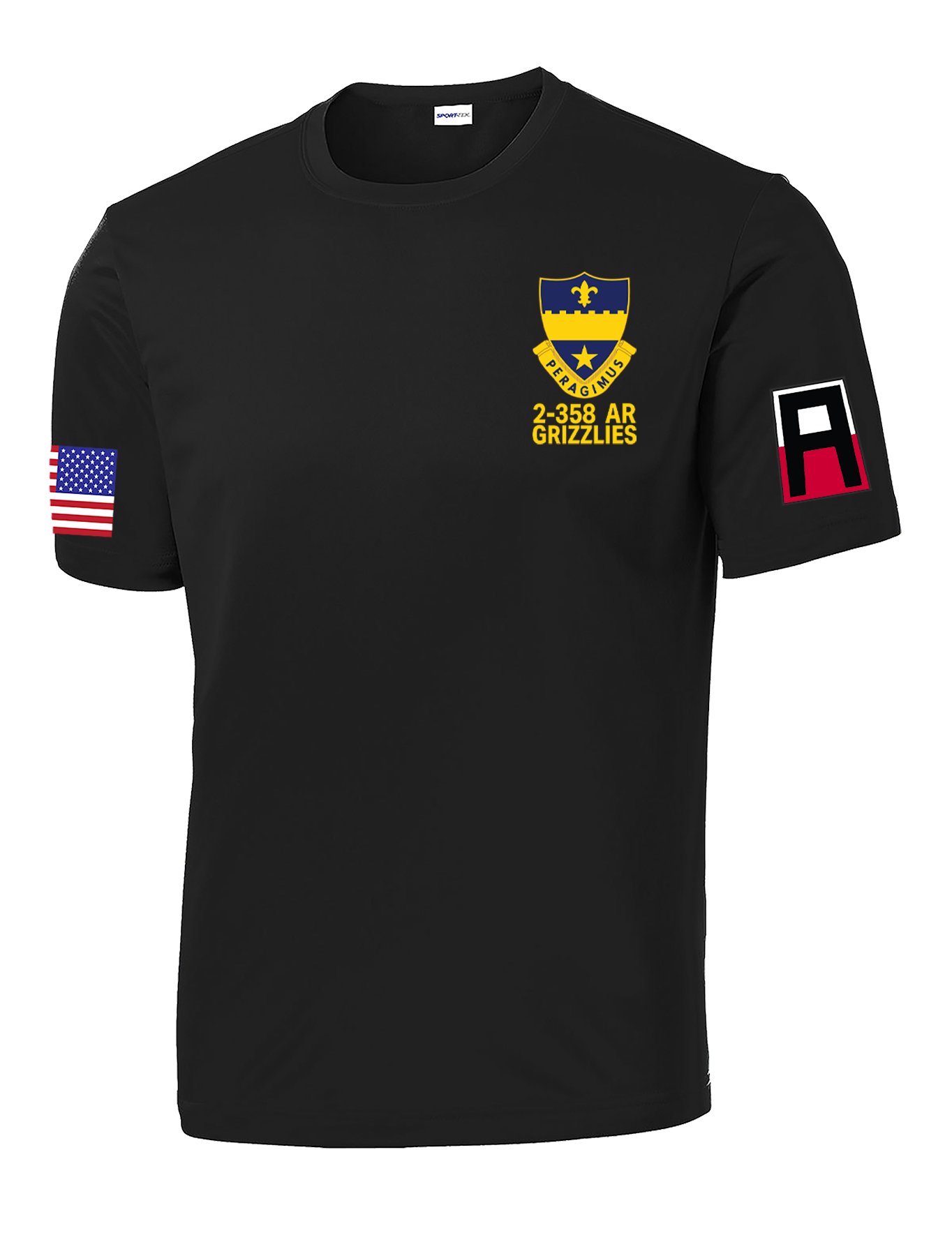 2-358 AR Competitor Tee with Two Sleeve Print