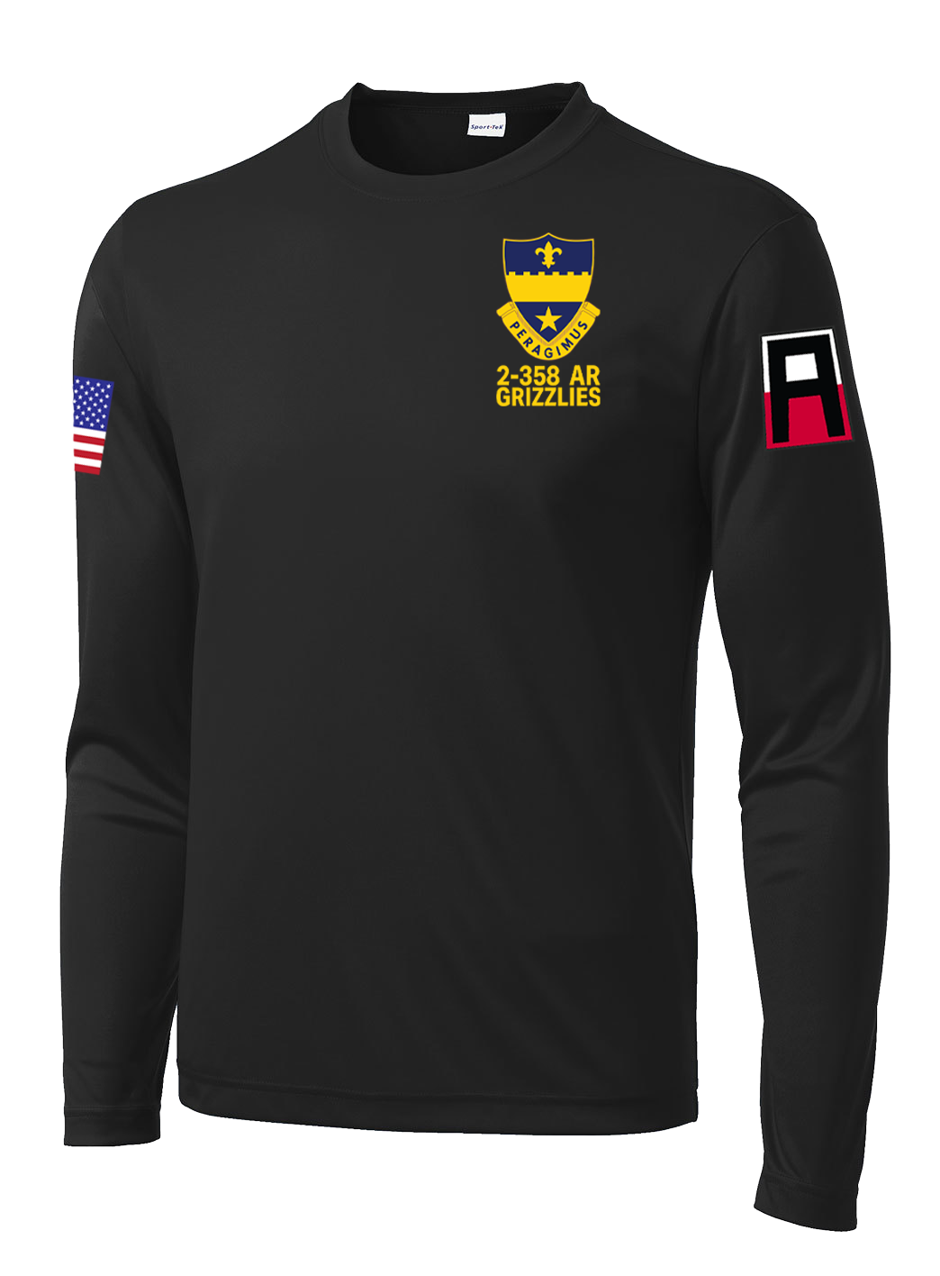 2-358 AR Long Sleeve Competitor Tee with Two Sleeve Print