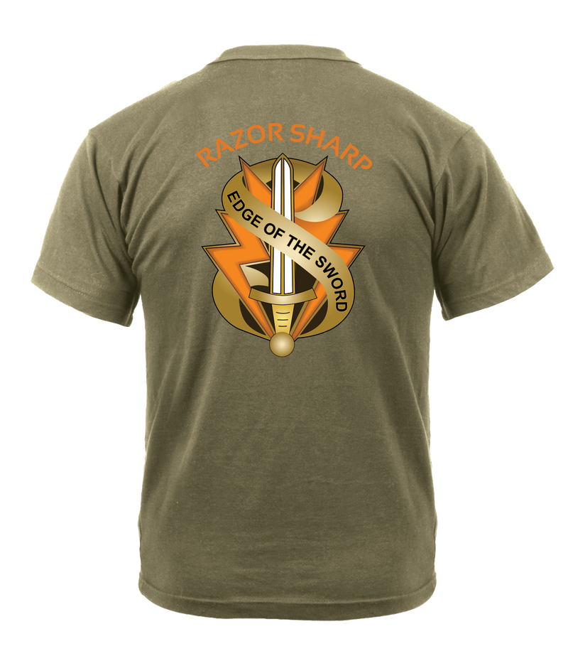 21st Signal BDE AR 670-1 Coyote Brown T-Shirt