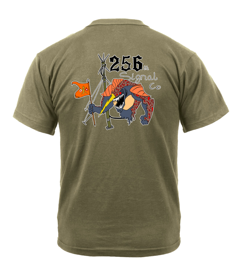 256th Signal Company AR 670-1 Coyote Brown T-Shirt