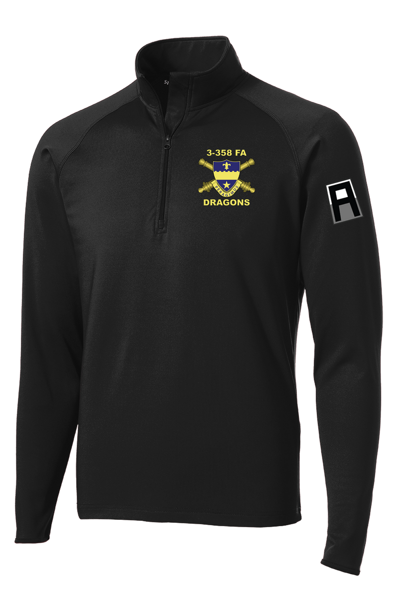 3-358 FA 1/2 Zip Raglan Performance Pullover with Left Sleeve Print