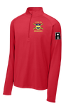 3-358 FA 1/2 Zip Raglan Performance Pullover with Left Sleeve Print